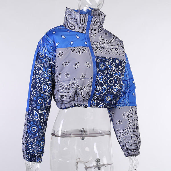 Puffy cheap bandana jacket