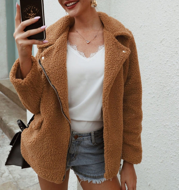 Zipper Teddy Coat