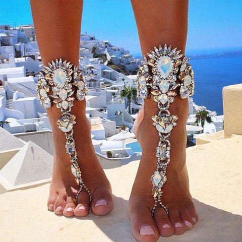 Gold Anklet for Women, Double Gold Chain Ankle Bracelet, Summer Minima–  annikabella