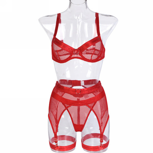 Netted Suspender Set