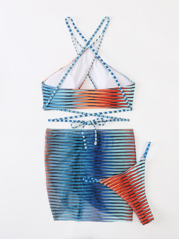 Snaked Sarong Bikini Set