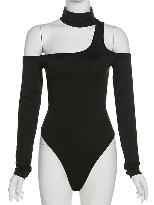 Rise Neck Sleeved Bodysuit