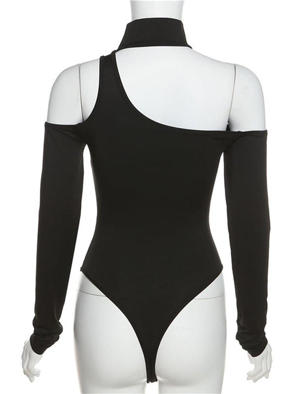 Rise Neck Sleeved Bodysuit