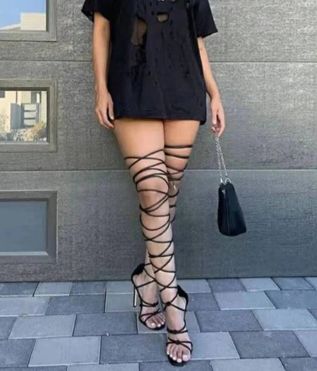 High Gladiator Sandals - Trend Alert For Spring! Do You Love The Strappy  Shoe Style? - The Fashion Tag Blog