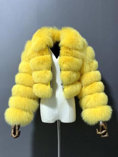 Collar Faux Fur Bubble Coat