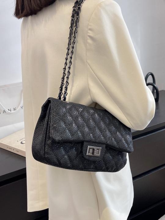 Quilted Flap Shoulder Bag