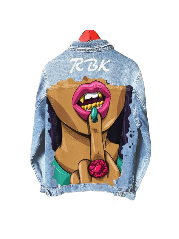 Gem Lip Denim Jacket