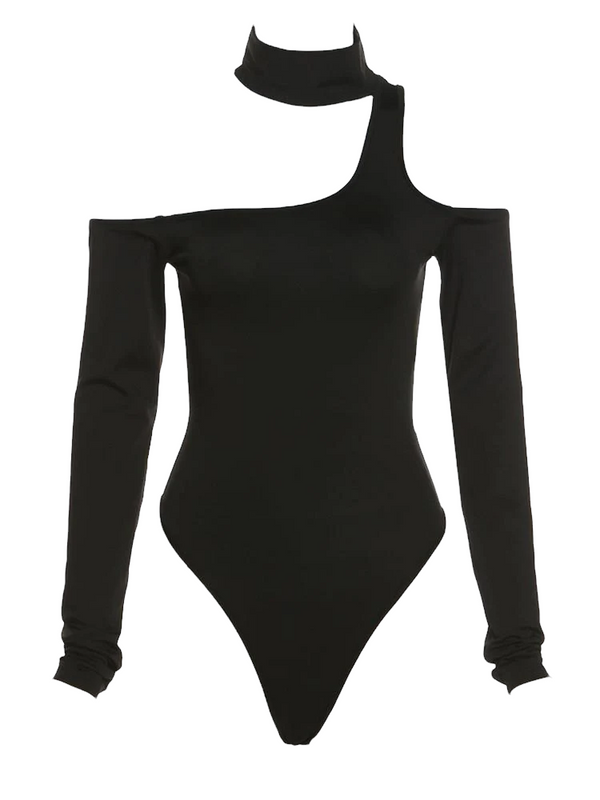 Rise Neck Sleeved Bodysuit